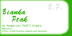 bianka ptak business card